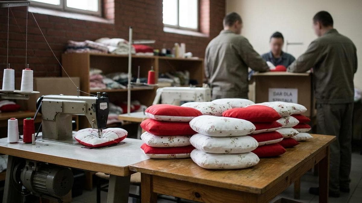 Osadzeni z Zakładu Karnego w Nysie uszyli 253 poduszki dla kobiet po mastektomii