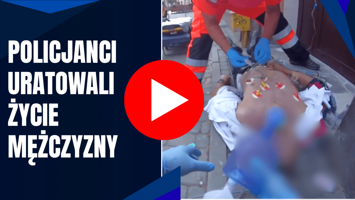 Świadek i policjanci z Nysy uratowali życie nieprzytomnego 63-latka