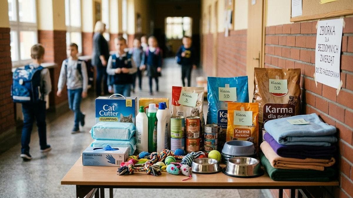 SP nr 10 w Nysie zbiera dary dla bezdomnych zwierząt do 30 października