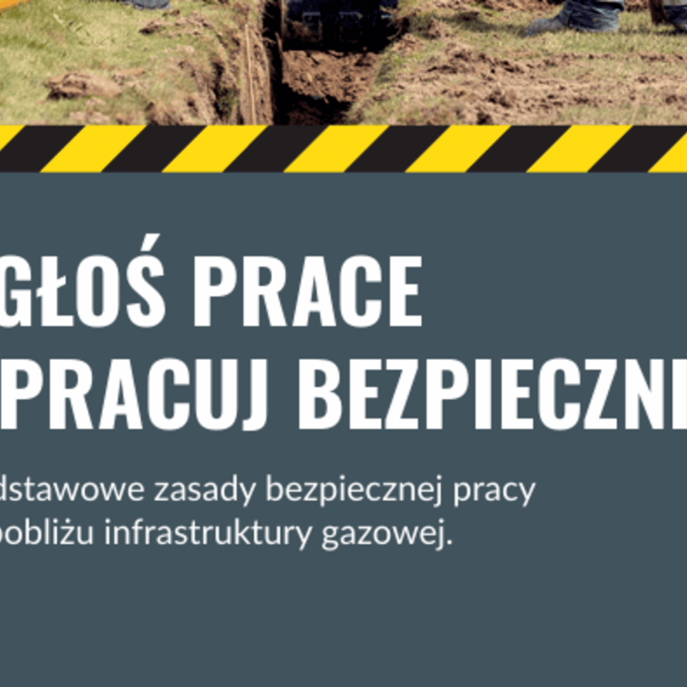PSG przypomina zasady bezpieczeństwa przy pracach ziemnych w pobliżu gazociągów