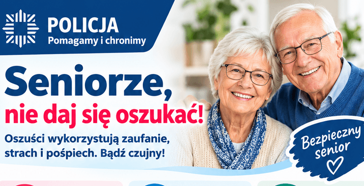Komenda Powiatowa Policji w Nysie ostrzega seniorów przed oszustwami przy okazji Europejskiego Dnia Seniora