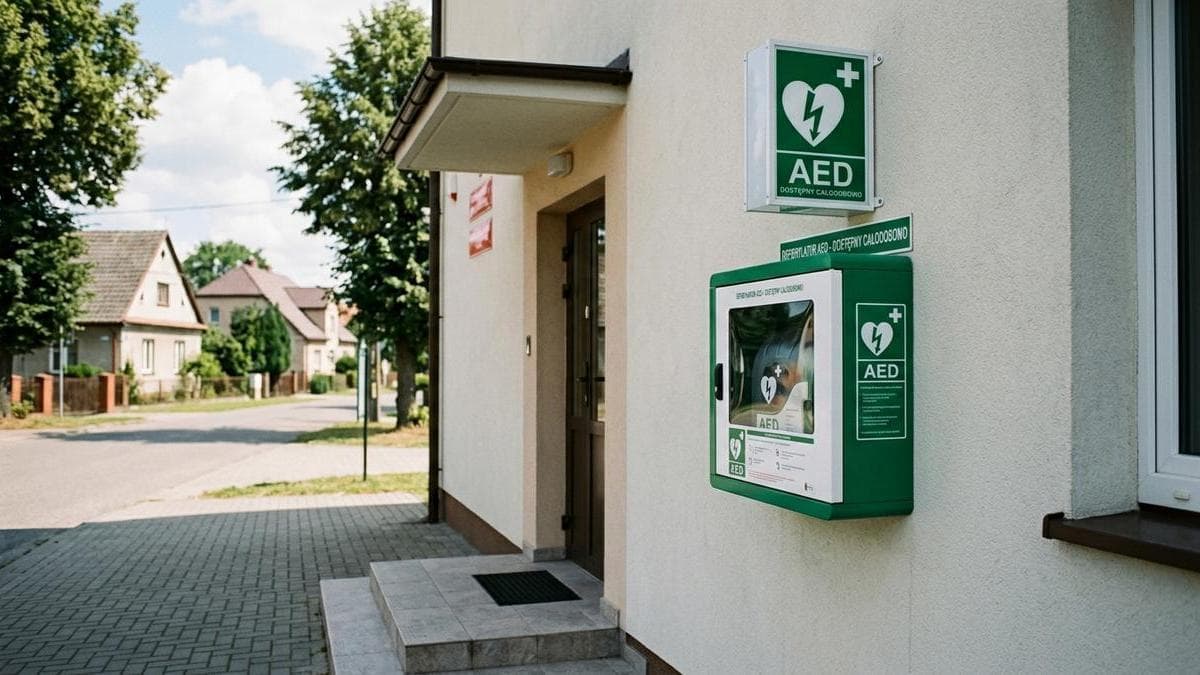 W Łące zainstalowano kapsułę z defibrylatorem AED dostępną całą dobę