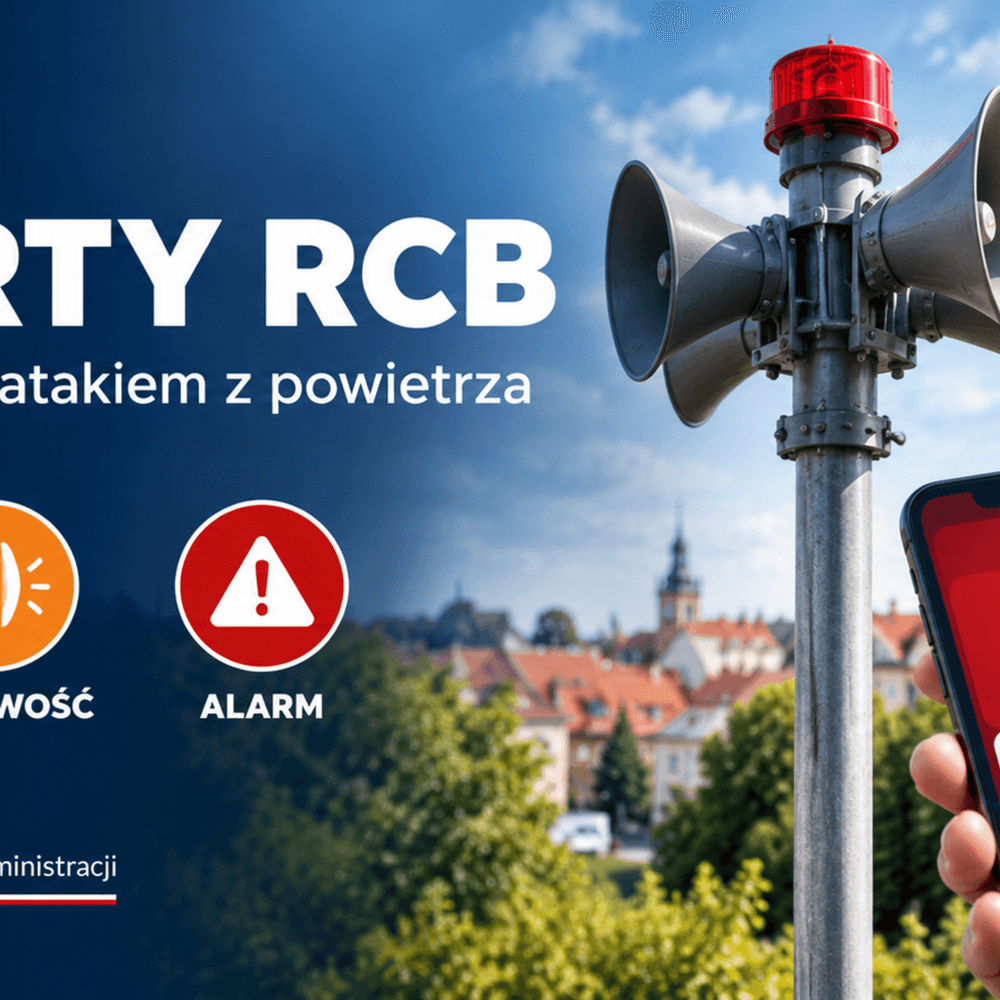 Urząd Miejski w Nysie przypomina, jak reagować na alerty RCB i syreny alarmowe