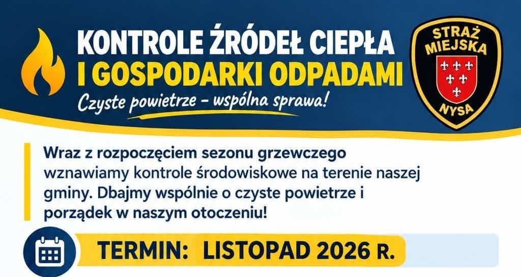 Straż Miejska skontroluje posesje w Kubicach i Wyszkowie Śląskim. Odmowa wpuszczenia grozi odpowiedzialnością karną