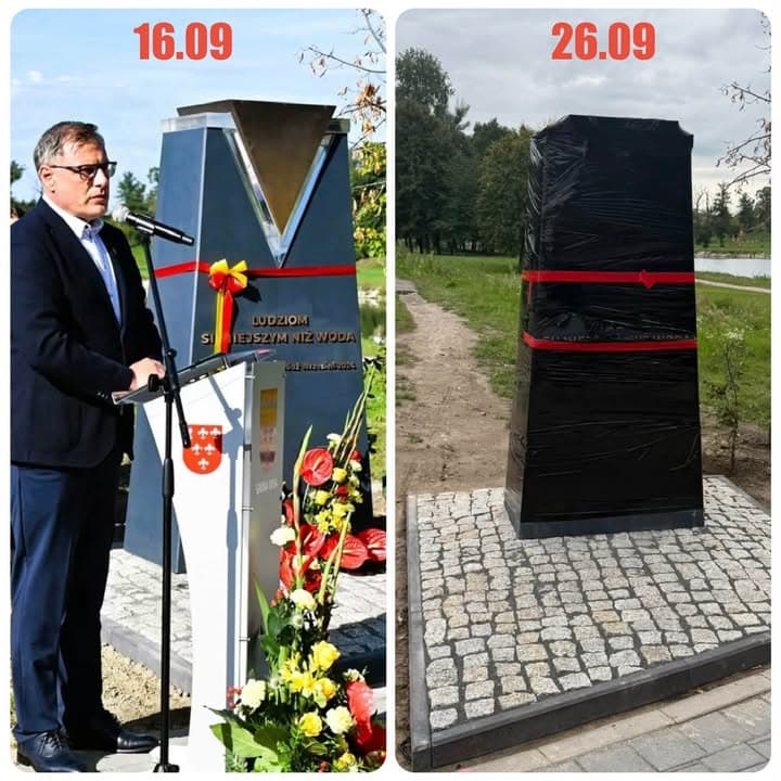 Pomnik Obrońców Nysy odebrany z innymi materiałami niż w umowie – brak naliczenia kar umownych przekraczających 8 700 zł
