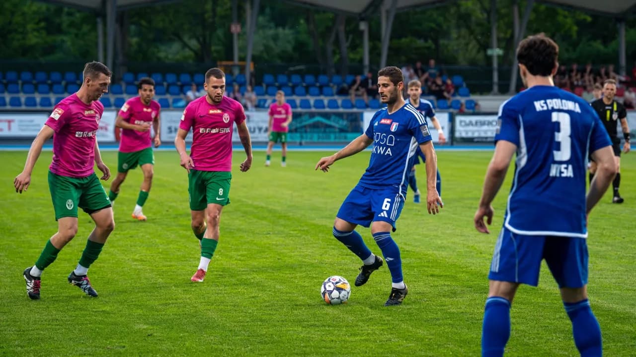 Polonia Nysa przegrała z Zagłębiem Sosnowiec 1:2 mimo ponad godziny gry w przewadze liczebnej