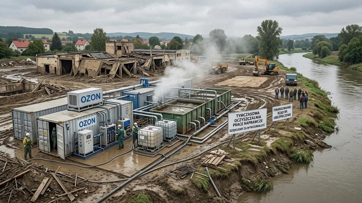 Paczków: tymczasowa oczyszczalnia ścieków wciąż działa, nowa będzie kosztować 44 mln zł i brakuje 18 mln zł finansowania
