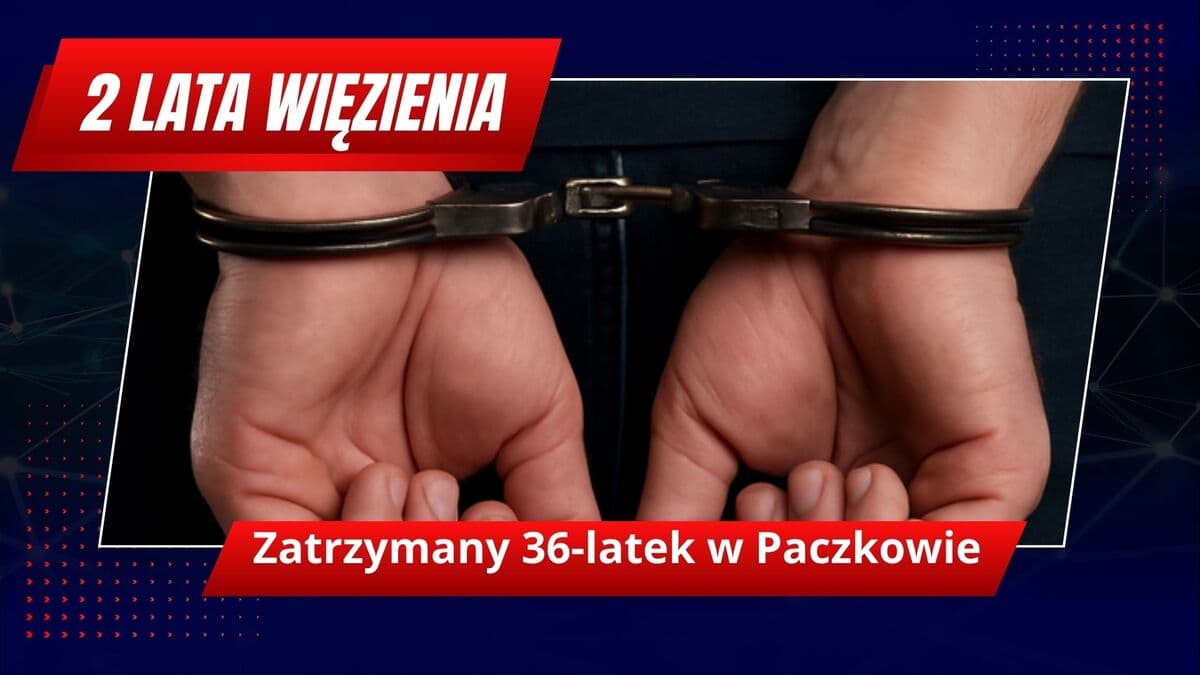 Poszukiwany 36-latek zatrzymany na rynku w Paczkowie podczas wieczornego patrolu