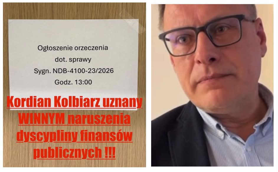 Burmistrz Nysy Kordian Kolbiarz uznany winnym naruszenia dyscypliny finansów publicznych