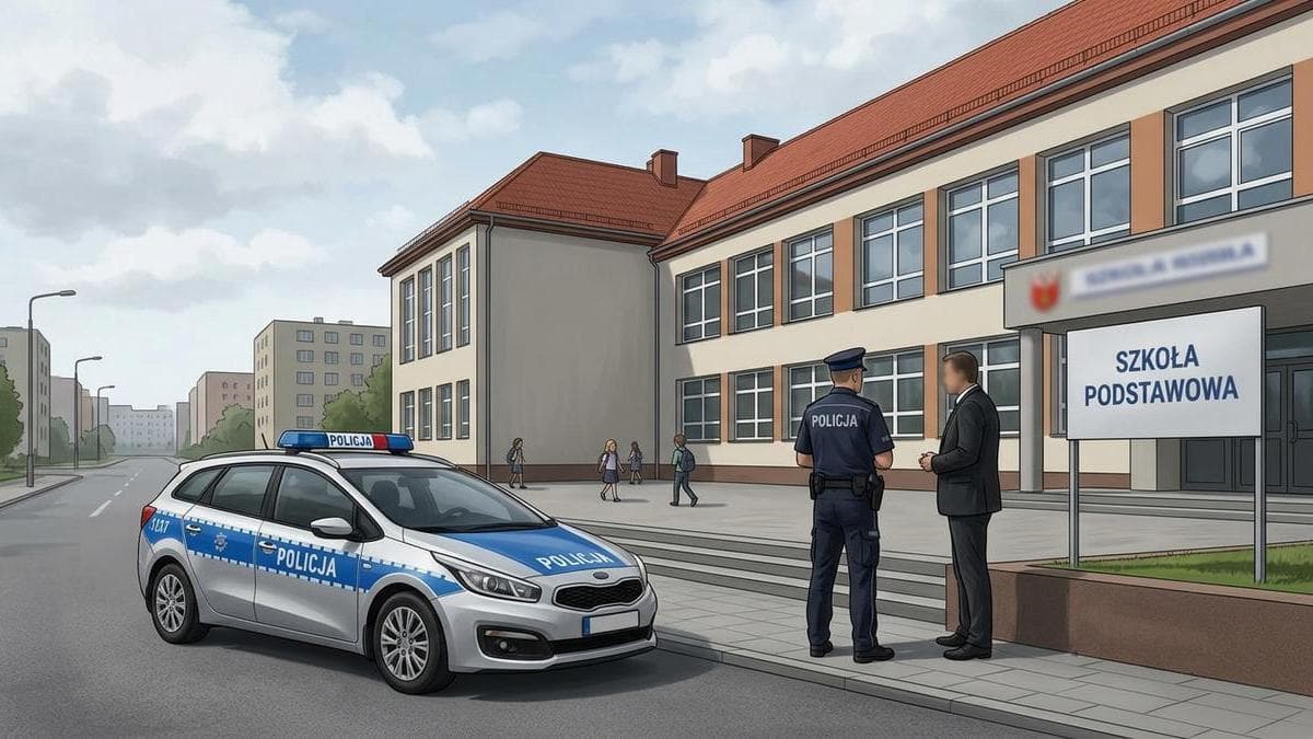 Grafika z bombą na szkolnej grupie w komunikatorze – policja zatrzymała 16-latka z nyskiej szkoły